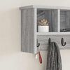 vidaXL Perchero de pared con estante Gris sonoma 50 x 16 x 26 cm