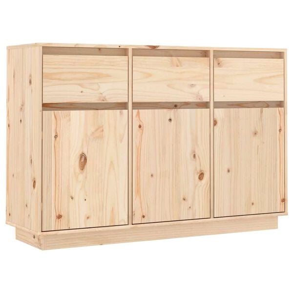 vidaXL Aparador de madera maciza de pino 110x36x75 cm