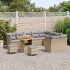 vidaXL Conjunto de sof&aacute; de jard&iacute;n con coj&iacute;n 12 pcs beige y gris claro