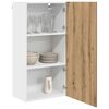 vidaXL Mueble colgante con puerta Roble Artesano y 50 x 31 x 100 cm