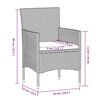 vidaXL Juego de comedor para jard&iacute;n 9 piezas y cojines marr&oacute;n y negro