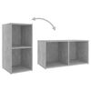 vidaXL Mueble para TV madera contrachapada gris hormigón 72x35x36,5 cm