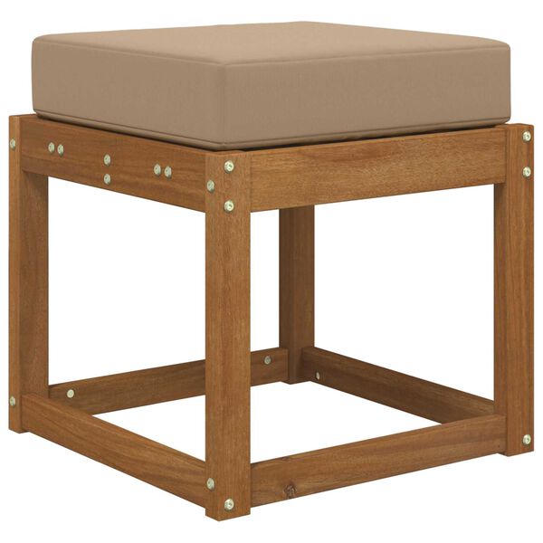 vidaXL Coj&iacute;n de asiento de exterior Taup&eacute; 40 x 40 x 8 cm