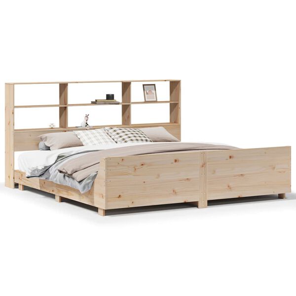 vidaXL Estructura de cama sin colch&oacute;n madera maciza de pino 180x200 cm