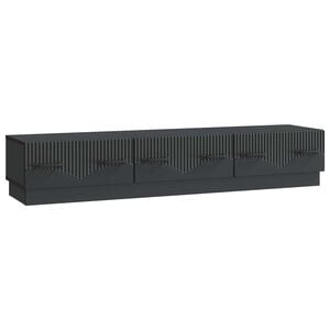 vidaXL Mueble de TV Negro 147 x 34,5 x 27 cm Madera de Ingenier&iacute;a