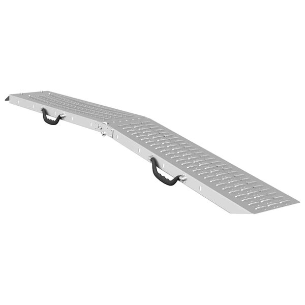 vidaXL Rampa Plegable 200kg por rampa Plateado 186 x 23 x 4,5 cm