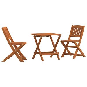 vidaXL Set de bistr&oacute; para ni&ntilde;os 3 pzas madera maciza de eucalipto