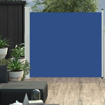 vidaXL Toldo lateral retráctil de jardín azul 170x300 cm