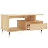vidaXL Mesa de centro madera contrachapada roble Sonoma 90x49x45 cm