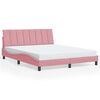 vidaXL Estructura de cama sin colch&oacute;n Hanko terciopelo rosa 160x200 cm