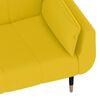 vidaXL Sof&aacute; cama de 2 plazas con dos cojines terciopelo amarillo
