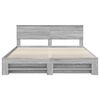 vidaXL Estructura de cama con cabecera Gris Sonoma 180 x 200 cm