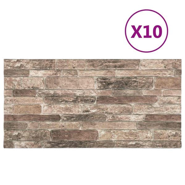 vidaXL Paneles de pared 10 pcs Multicolor 100 x 50 cm Espuma EPS
