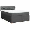 vidaXL Cama box spring con colch&oacute;n tela gris oscuro 140x190 cm