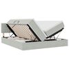 vidaXL Cama de almacenamiento LED con colch&oacute;n Gris Claro 200 x 200 cm