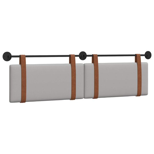 vidaXL Cabecera Colgante Liso Gris Nube 170 x 55 x 5 cm PU antiguo