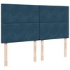 vidaXL Cama box spring con colch&oacute;n terciopelo azul 180x200 cm