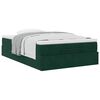 vidaXL Cama otomana con colch&oacute;n 120x190 cm terciopelo verde oscuro