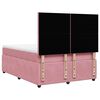 vidaXL Cama box spring con colch&oacute;n terciopelo rosa 140x190 cm