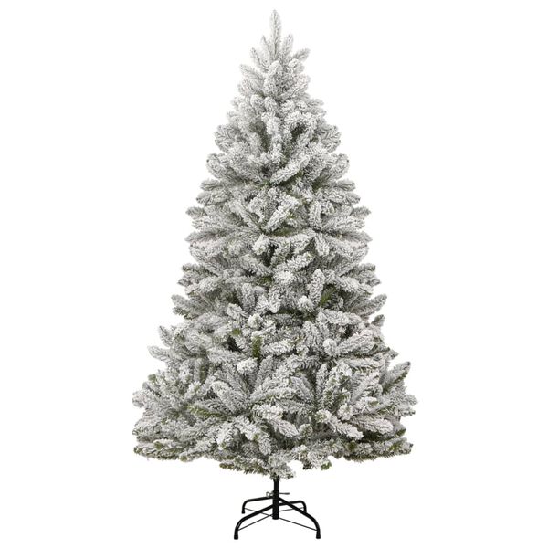 vidaXL &Aacute;rbol de Navidad artificial con bisagras y nieve flocada 270 cm