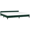 vidaXL Estructura cama sin colch&oacute;n terciopelo verde oscuro 200x200 cm