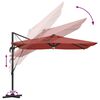vidaXL Parasol Roma Rojo 286 x 284 x 270 cm Aluminio y poli&eacute;ster