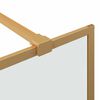 vidaXL Pared de Ducha Walk-in Dorado 140 x 195 cm vidrio templado