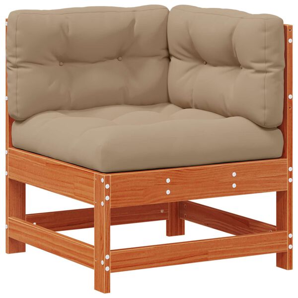 vidaXL Conjunto de Sof&aacute;s de Jard&iacute;n 8 pcs Marr&oacute;n Cera