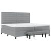vidaXL Cama tipo Box Spring con colch&oacute;n Gris Claro 200 x 200 cm tela