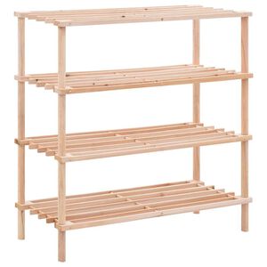 vidaXL Zapatero de 4 alturas madera maciza de abeto