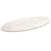 vidaXL Tablero de mesa ovalado madera maciza pino blanco 110x55x2,5 cm