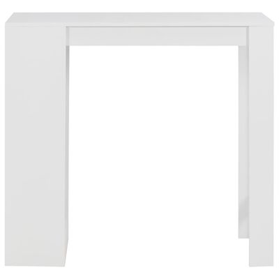 vidaXL Mesa alta de cocina con estantería blanco 110x50x103 cm