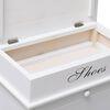 vidaXL Mueble zapatero de madera de Paulownia blanco 50x28x58 cm