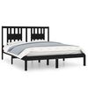 vidaXL Estructura de cama de madera maciza de pino negro 140x200 cm