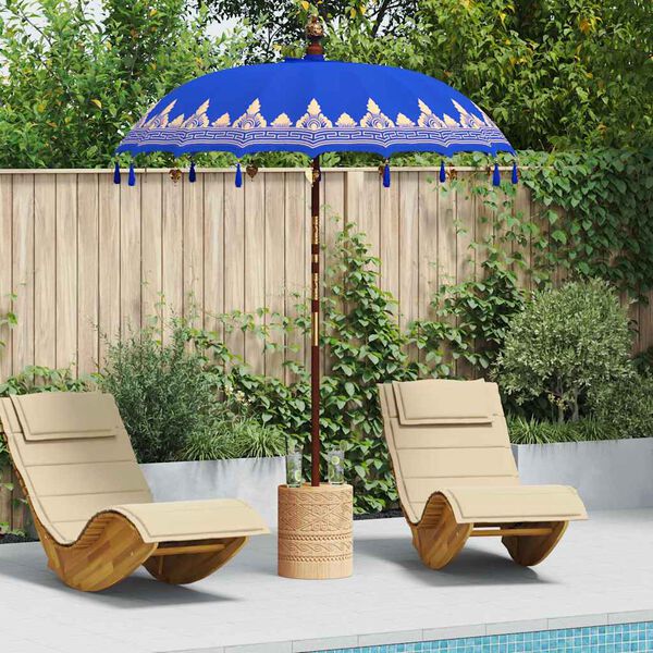 vidaXL Parasol Balin&eacute;s Azul 185 x 185 x 260 cm Algod&oacute;n