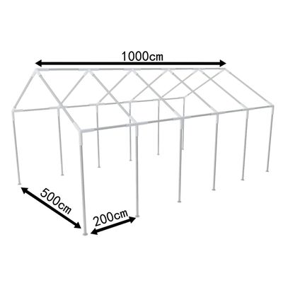 vidaXL Estructura de carpa de fiesta de jardín acero 10x5 m