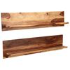 vidaXL Estantes de pared 2 uds madera maciza de acacia 118x26x20 cm