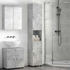 vidaXL Juego de Muebles de Ba&ntilde;o TULUM Gris Concreto 37 x 31,5 x 203 cm