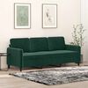 vidaXL Sof&aacute; de 3 plazas terciopelo verde oscuro 180 cm