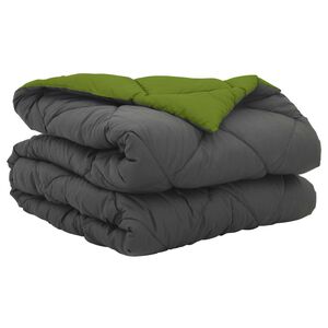 vidaXL Edred&oacute;n de Verano Verde y Antracita 200 x 155 cm Microfibra