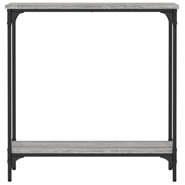 vidaXL Mesa consola madera de ingenier&iacute;a gris Sonoma 75x22,5x75 cm
