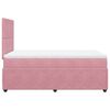vidaXL Cama box spring con colch&oacute;n terciopelo rosa 120x200 cm