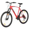 vidaXL Bicicleta montaña 21 velocidades 29 pulgadas rueda 53 cm rojo