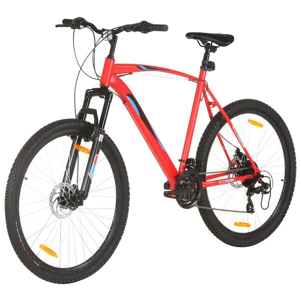 vidaXL Bicicleta montaña 21 velocidades 29 pulgadas rueda 53 cm rojo