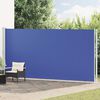 vidaXL Toldo lateral retr&aacute;ctil de jard&iacute;n azul 200x600 cm