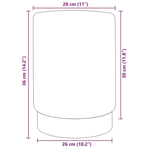 vidaXL Taburete de terciopelo 28 x 36 cm albaricoque y dorado