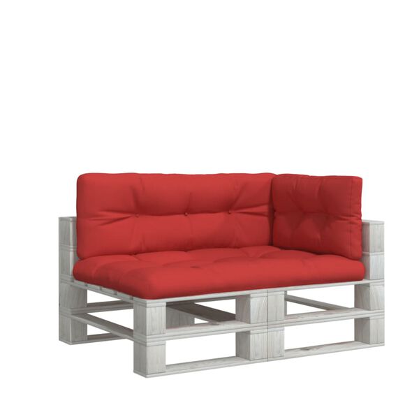 vidaXL Cojines para palets 3 unidades tela rojo