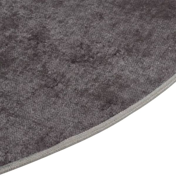 vidaXL Alfombra lavable gris &Oslash; 200 cm
