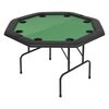 vidaXL Tablero de p&oacute;ker plegable en 2 octogonal verde 8 jugadores