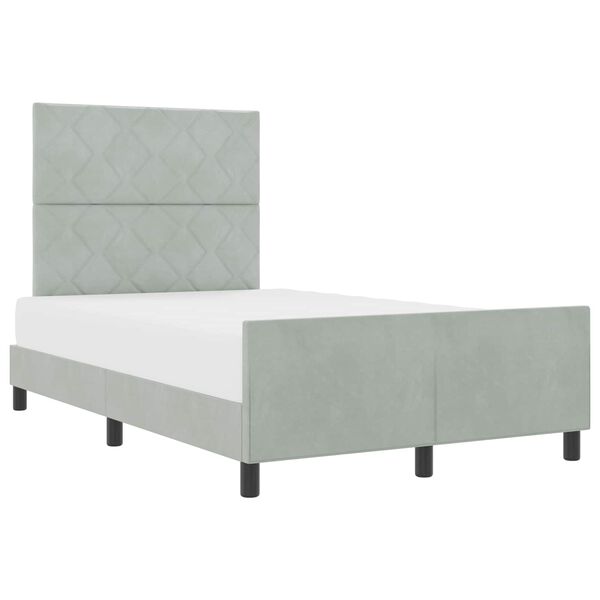vidaXL Cama tipo Box Spring Gris claro 120 x 190 cm Terciopelo